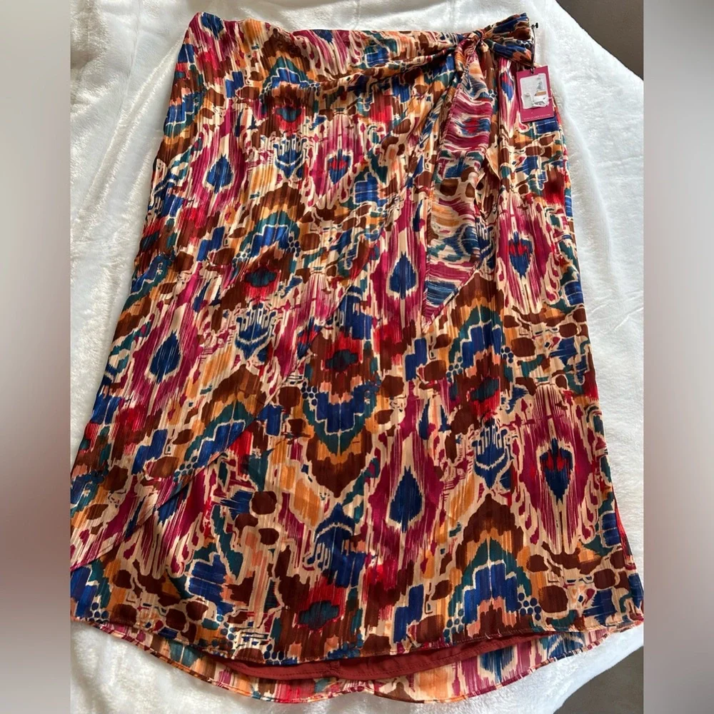 Vince Camuto Tie-Waist Midi Skirt Size 3X NWT